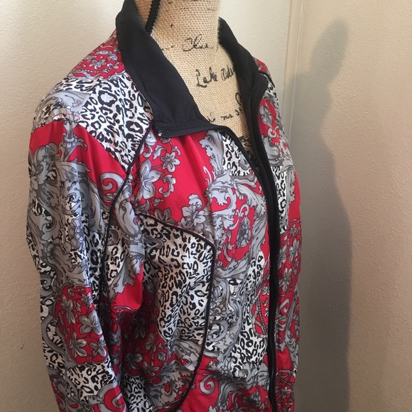 Vintage 80s Kim Rogers Full Zip Floral Jacket - Picture 6 of 7